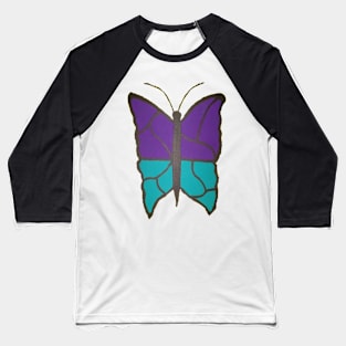 Butterfly Stained Glass Baseball T-Shirt